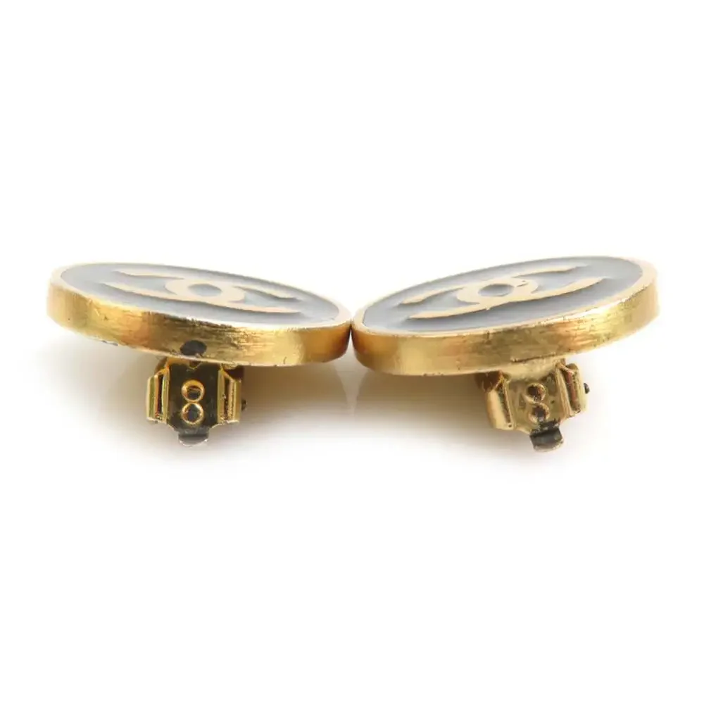 Chanel Cc Logo Clip-On Earrings Gold- #250200C53B